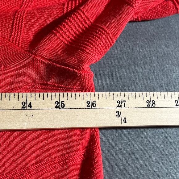 Talbots Cardigan Sweater Womens Size 3X Red Knit Long Sleeves Open Front Casual - Picture 9 of 9